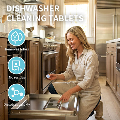 Dishwasher Descaler Eco-Friendly Cleaner Tablets Removes Limescale